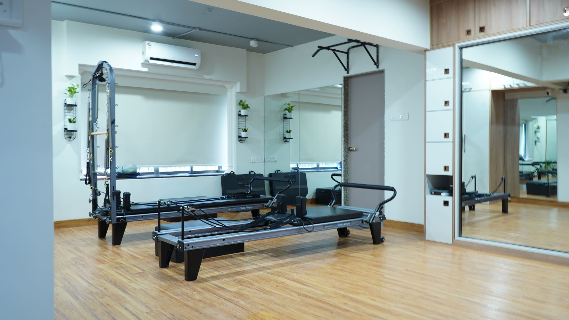 Pilates reformer equipment at Shilpa K's Pilates Studio